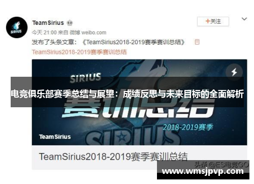 电竞俱乐部赛季总结与展望：成绩反思与未来目标的全面解析
